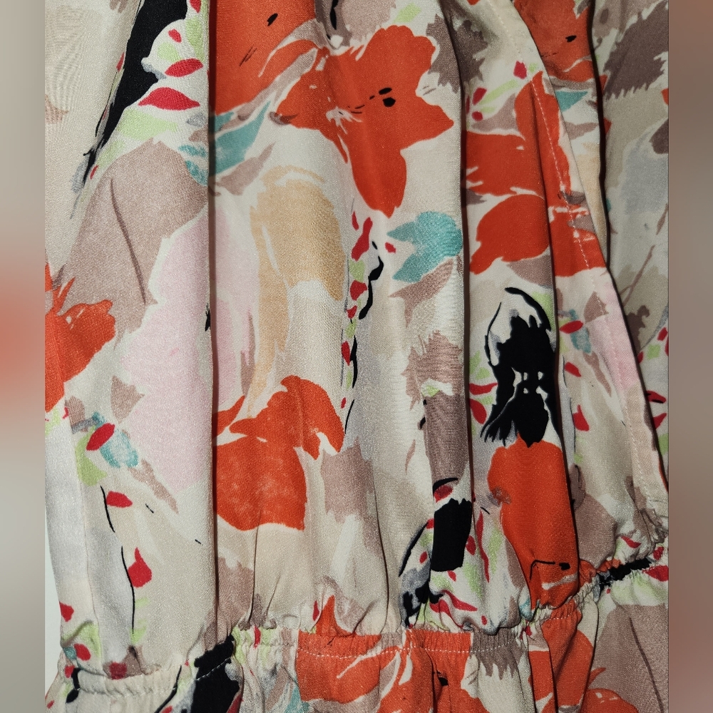 Parker Silk Abstract/floral Print Dress - Picture 2 of 5